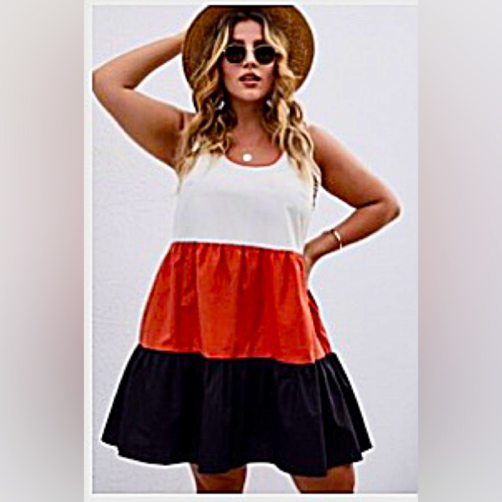 Plus Cut And Sew Smock Dress